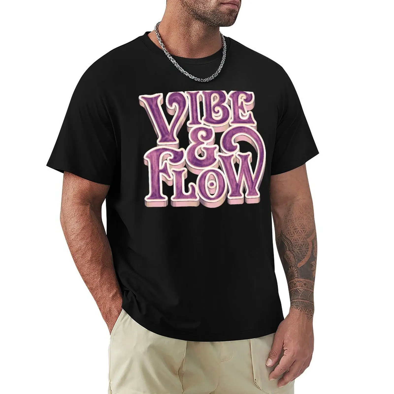 

Vibe & Flow T-Shirt Relaxed Casual Short Sleeve Tee