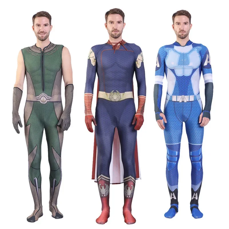 The Boys Cosplay Costume 3D Spandex Zentai Suit Adult Kid The Seven Homelander A-Train The Deep Starlight Bodysuit Costume