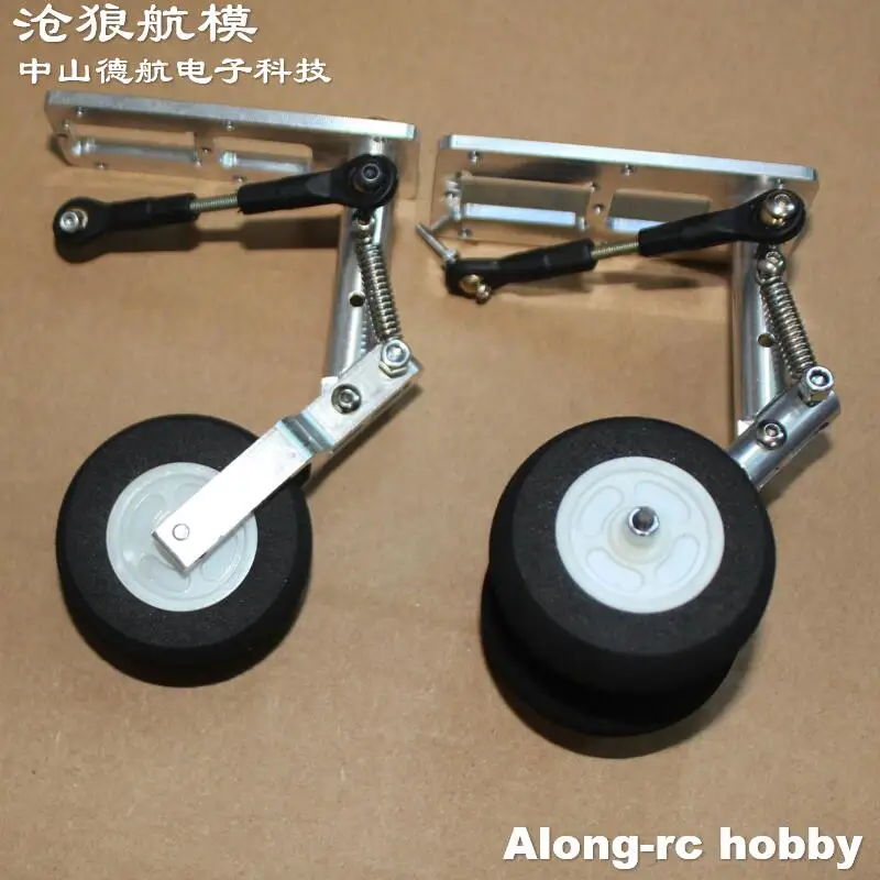 Jeu de tours de train d'atterrissage à double ressort agenouillé, servo en métal 12g, 98-158mm pour modèles d'avion RC, avion à jet souterrain RC, pièces de bricolage