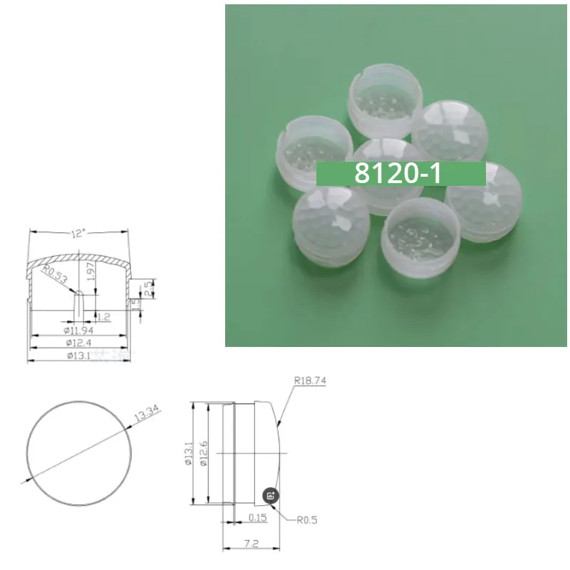 20PCS PIR Optical Fresnel Lens for Human Body Pyroelectric Infrared Sensing Sensor LED Light Solar Module Probe Lens