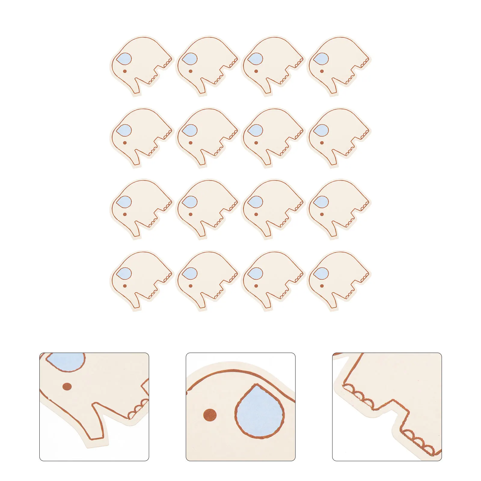 60Pcs Elephant Paper Study Cards Blank Round Corner Mini Cards for Organizing Prioritizing Writing and Bulk Card Blanks
