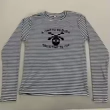 Retro Punk Hip Hop Y2k Striped Long Sleeve T-Shirt Gothic European American Trendy Fashion Comfortable Versatile Top for Men Wom