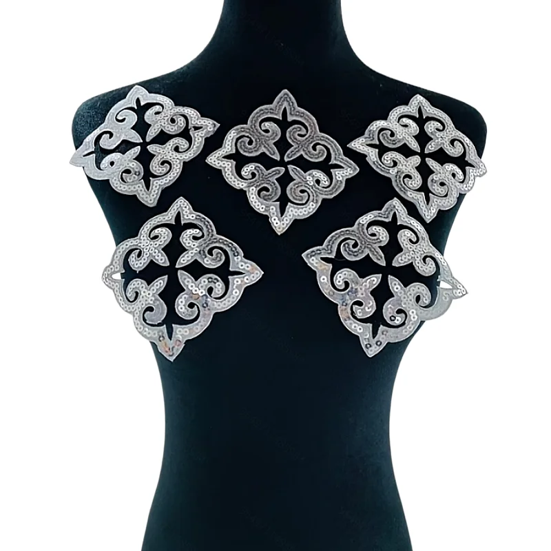 5 pieces of embroidered clothing accessories for DIY