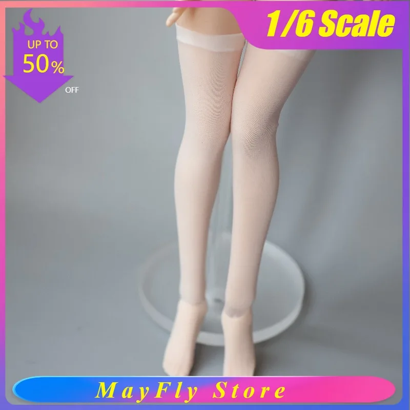 1/6 Scale Female Soldiers Long Tube Stockings Ultra-thin Knee High Stockings Model for 12 Inch Toy Figures Body Accessories