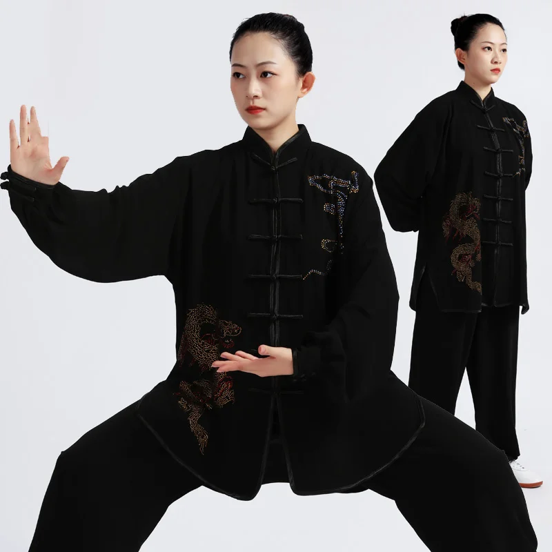 

Tai Chi Clothing Breathable Chinese Style Practice Clothes Women Martial Arts Clothes Performance Clothes 2022 New Style