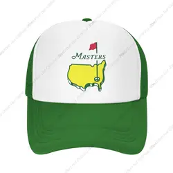 Flat Brim Baseball Mesh Golf Cap Adjustable Fashion Hip Hop Unisex Green Dad Masters Trucker Hats for Man Woman Daily