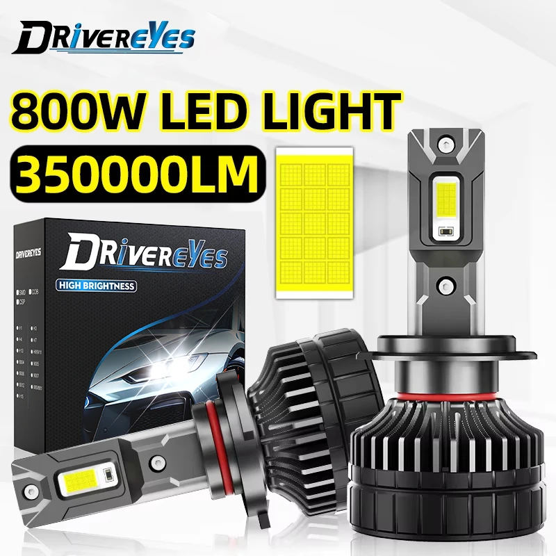 

Светодиодные фары K5C H7 H4 H3 Cambus 800W 350 000 LM 30PCS 9054 CSP LED H11 H8 9005 9006 HB3 9012 HIR2 H9 6500K Автомобильные огни 12V