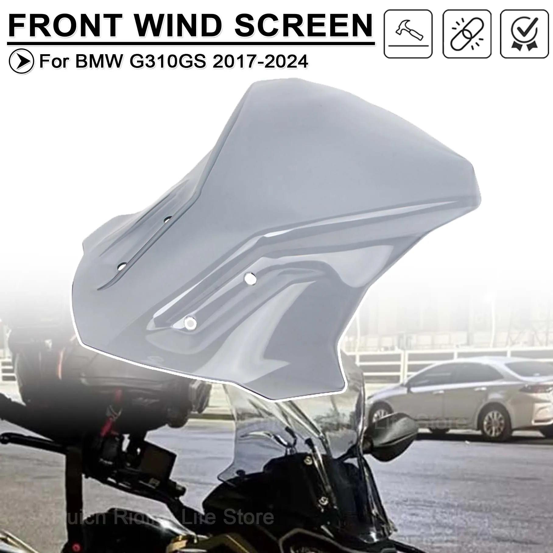 For BMW G310GS G 310 G310 GS 2017-2024 Motorcycle ABS Windscreen Fairing Windshield Deflector Protector Cover Front Wind Screen