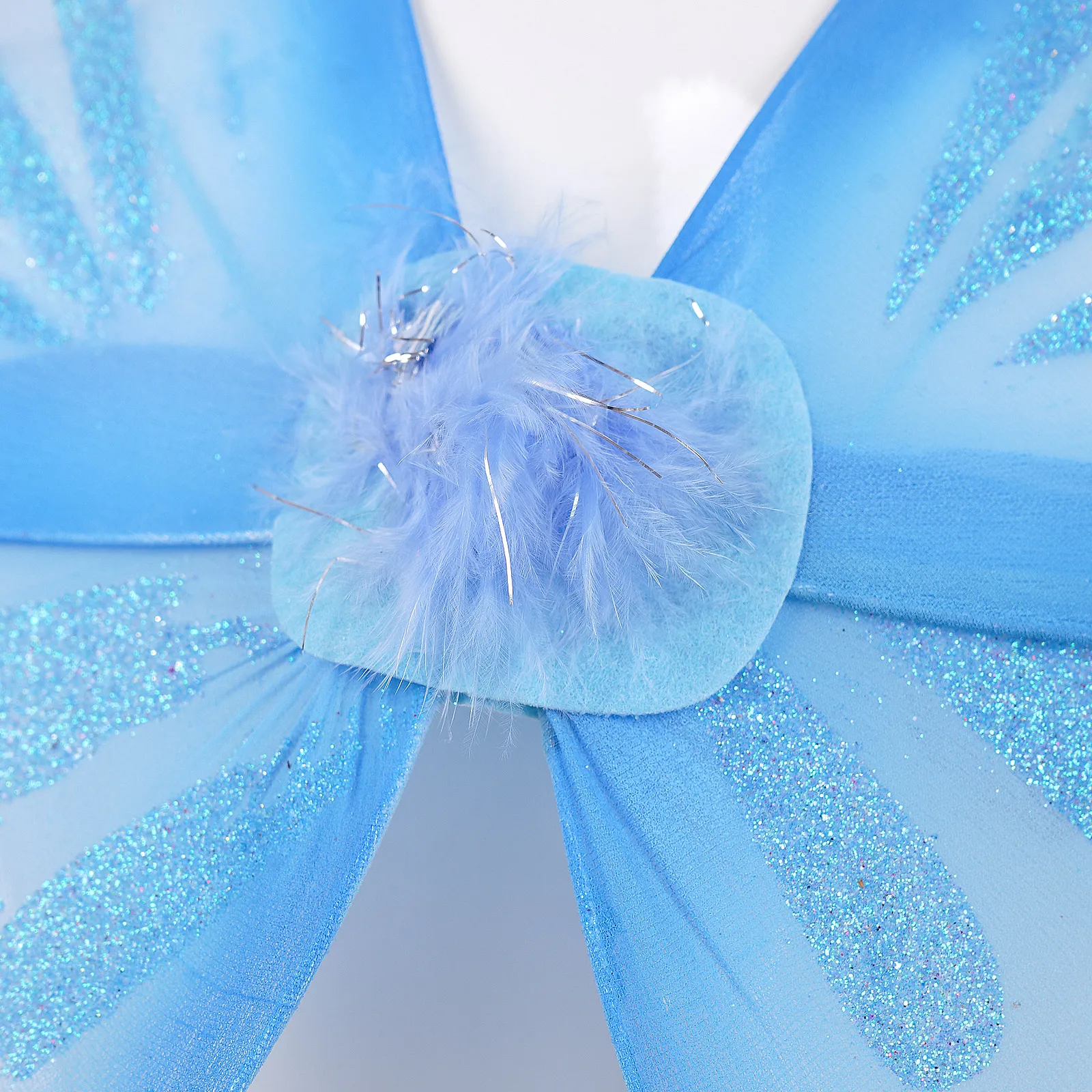 Kostium Cosplay Dziewczynki Motyl Wróżka Elf Elastyczne Ramiączka Skrzydła z Pałeczką Halloween Tematyczna Impreza Rekwizyt Fotograficzny