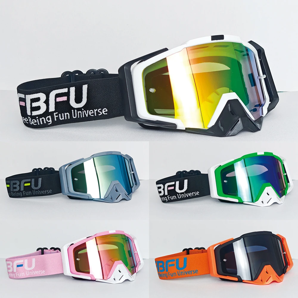 

2025 FBFU Модные лыжные мотоциклетные очки с HD-линзами, ветрозащитные, пескозащитные, дышащие на весь день для мужчин и женщин для бездорожья
