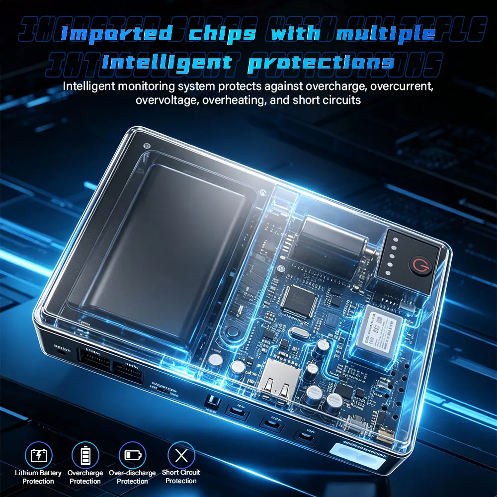 DC UPS Replaceable Battery Uninterruptible Power Supply 5V 9V 12V Optical WiFi Router Monitoring UPS Backup Power Adapter