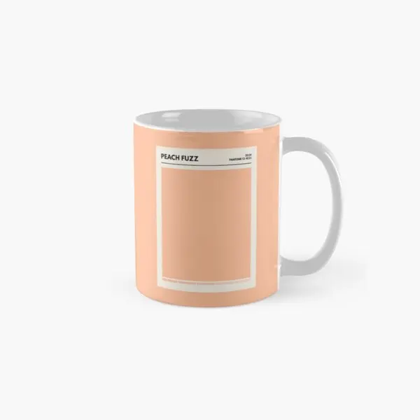 Peach Fuzz Pantone Color Of The Year 20  Mug Gifts Picture Photo Cup Drinkware Printed Tea Design Handle Round Simple Image