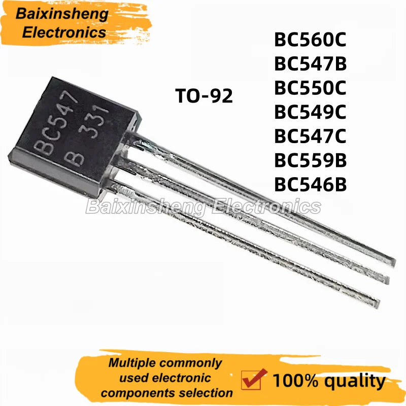 BC547B ، 50 قطعة جديد BC547 BC550C BC550 BC547C BC547 BC549C BC549 BC559B BC559 BC560C BC560 BC546B BC546 TO-92 ترانزستور منخفض الطاقة