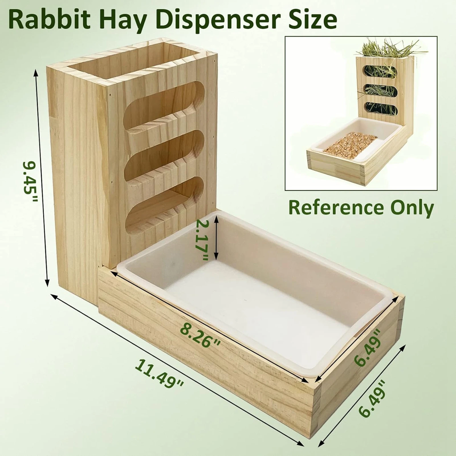 Rabbit Hay Feeder with Litter Box Hay Rack Feeder Small Animal Hay Holder for Hamster Bunny Small Animals Chinchilla Guinea Pig