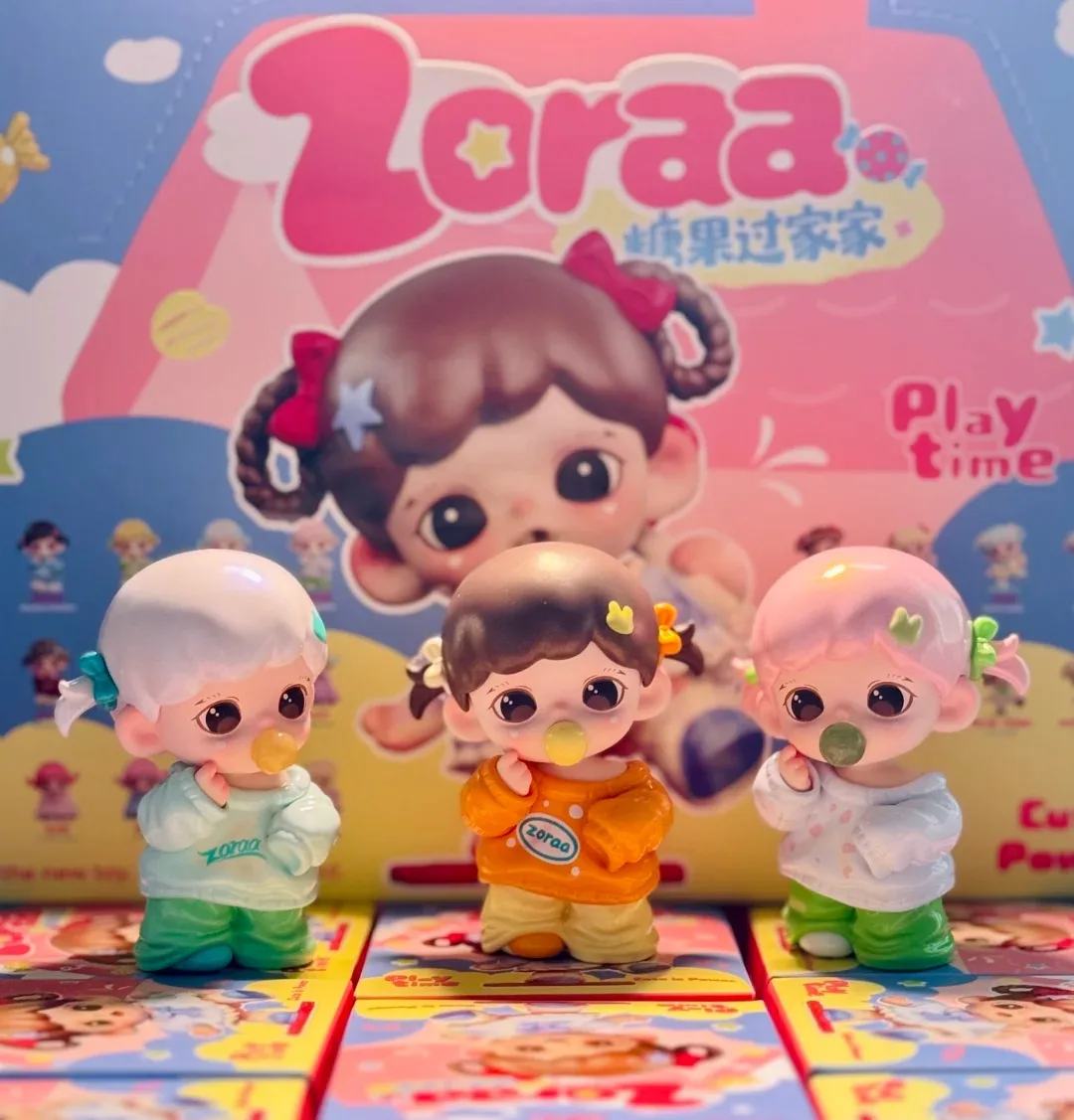 Zoraa Mini Blind Box Neue Original Play Time Serie Niedliche Trendige Sammelfigur Modell Desktop-Ornament für Sammler