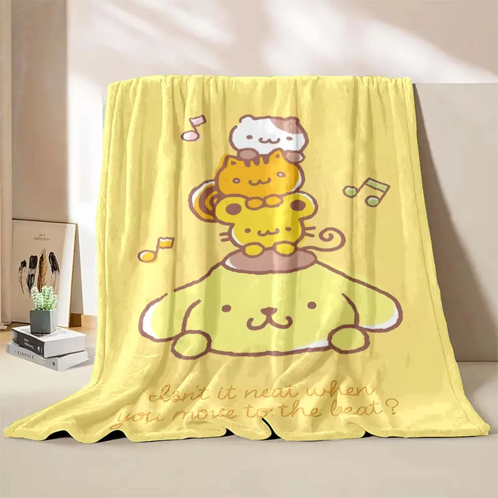 17 Style King Size Japanese Kawaii Pompom Purin Cartoon Blanket Soft Fluffy Soft Bed Throws Baby Girl Children Plush Blanket