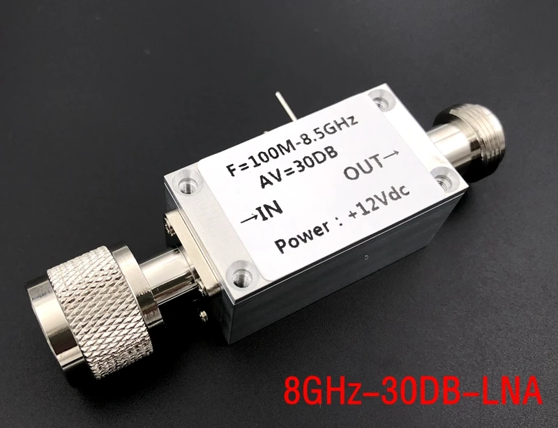 Amplificador de RF LNA de 100MHZ a 8,5 GHZ, dispositivo de bajo ruido, carcasa CNC, alta linealidad