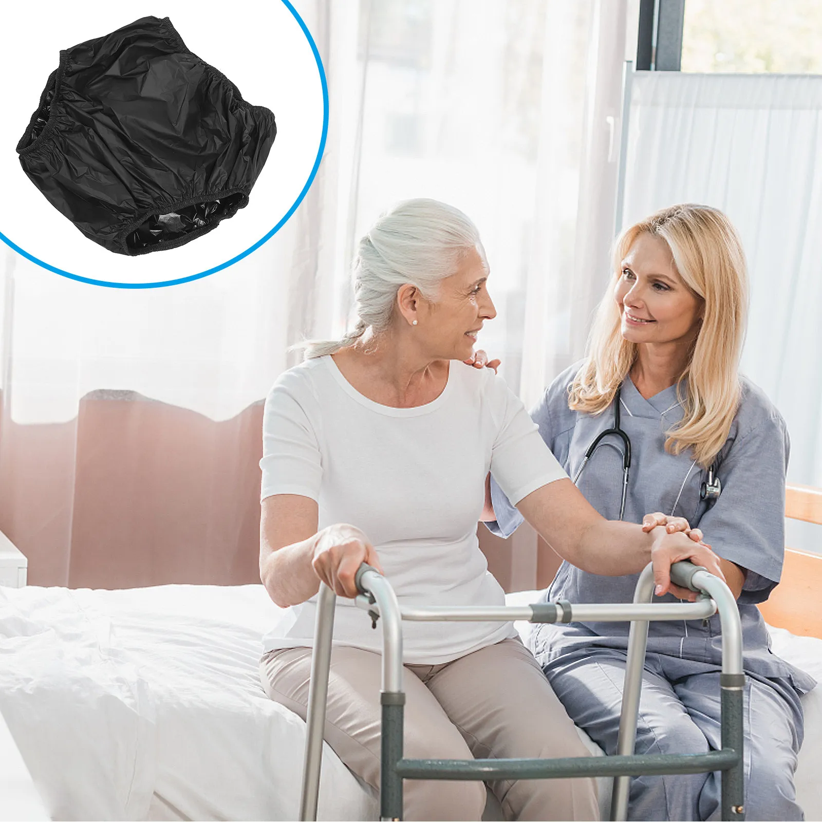 

Многоразовые моющиеся дышащие трусы-подгузники для взрослых с защитой от протеканий, для пожилых людей с недержанием, комфортная посадка, регулируемые кнопки-застежки