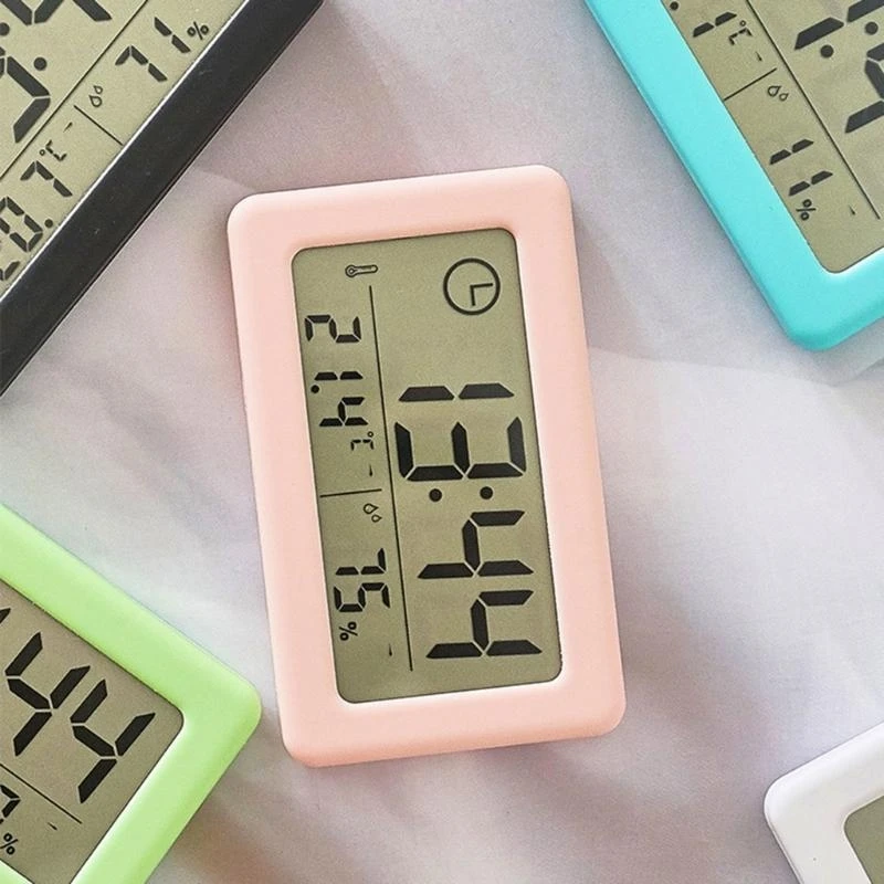  Digital  Wall Clock with Temperature and Humiditys Display for Modern Homes