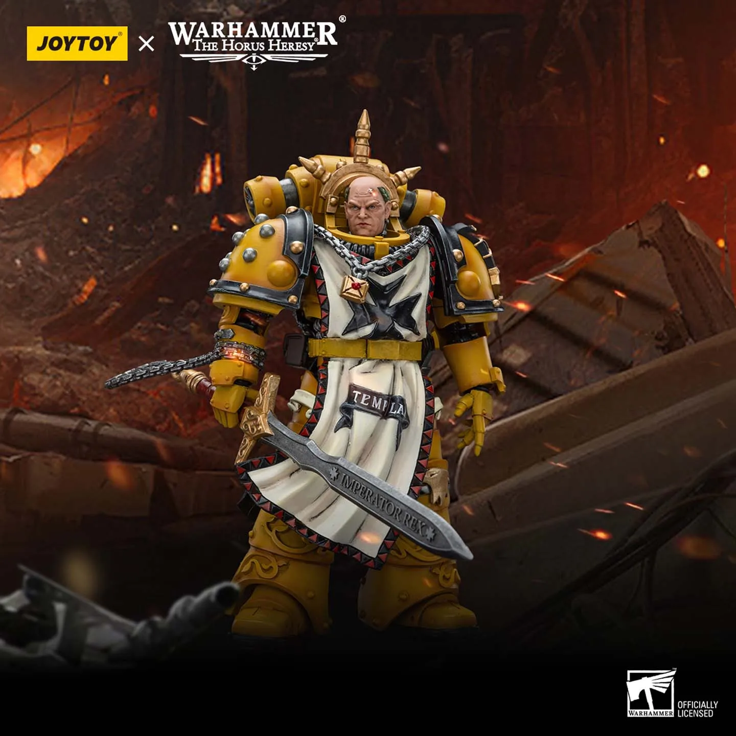 

JOYTOY Dark Source Warhammer Horus Rebellion Empire Fist JT9237 First Warrior - модель Sigismund Play Mobile Soldier 1:18