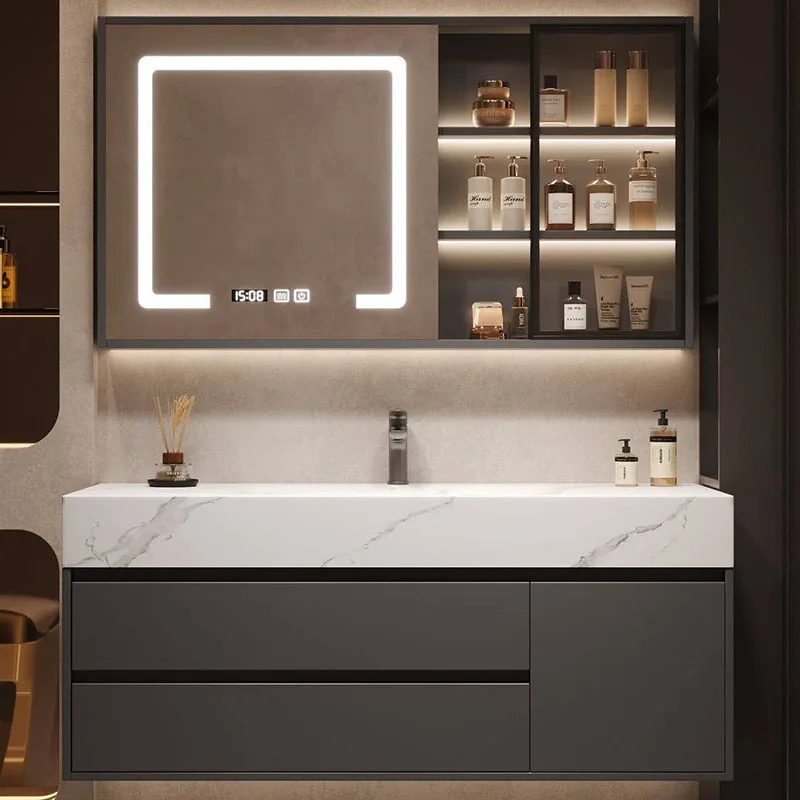 Luxury Modern Cupboard Space Saver Drawers Paper Partitions Display Toilet Bathroom Cabinet Organizer Gabinete Home Furniture