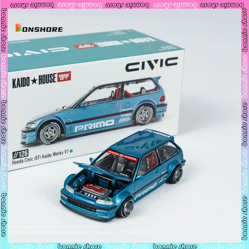 

Модель автомобиля Mini GT 1/64 Honda Civic Ef, имитация модели автомобиля, украшение для комнаты из сплава, модель автомобиля для мальчика, коллекция, подарок на день рождения