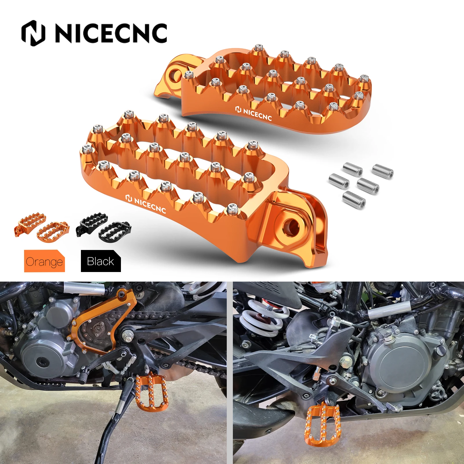 For Husqvarna 701 Enduro 701 Supermoto Norden 901 Motorcycle Forged Footrest Footpegs for KTM 1290 Super Adventure/R/S/T 15-23