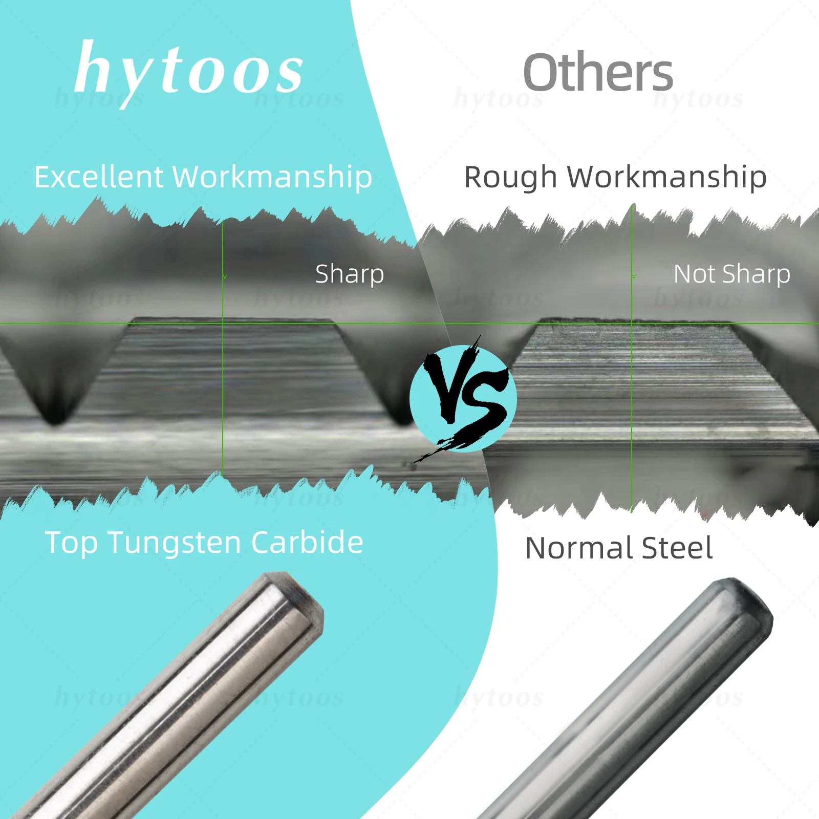 HYTOOS 6.6mm Platte Top Tapered Nail Boor 2-weg Wolfraamcarbide Nail Bits Elektrische Manicure Boor Accessoires Verwijderen Gel