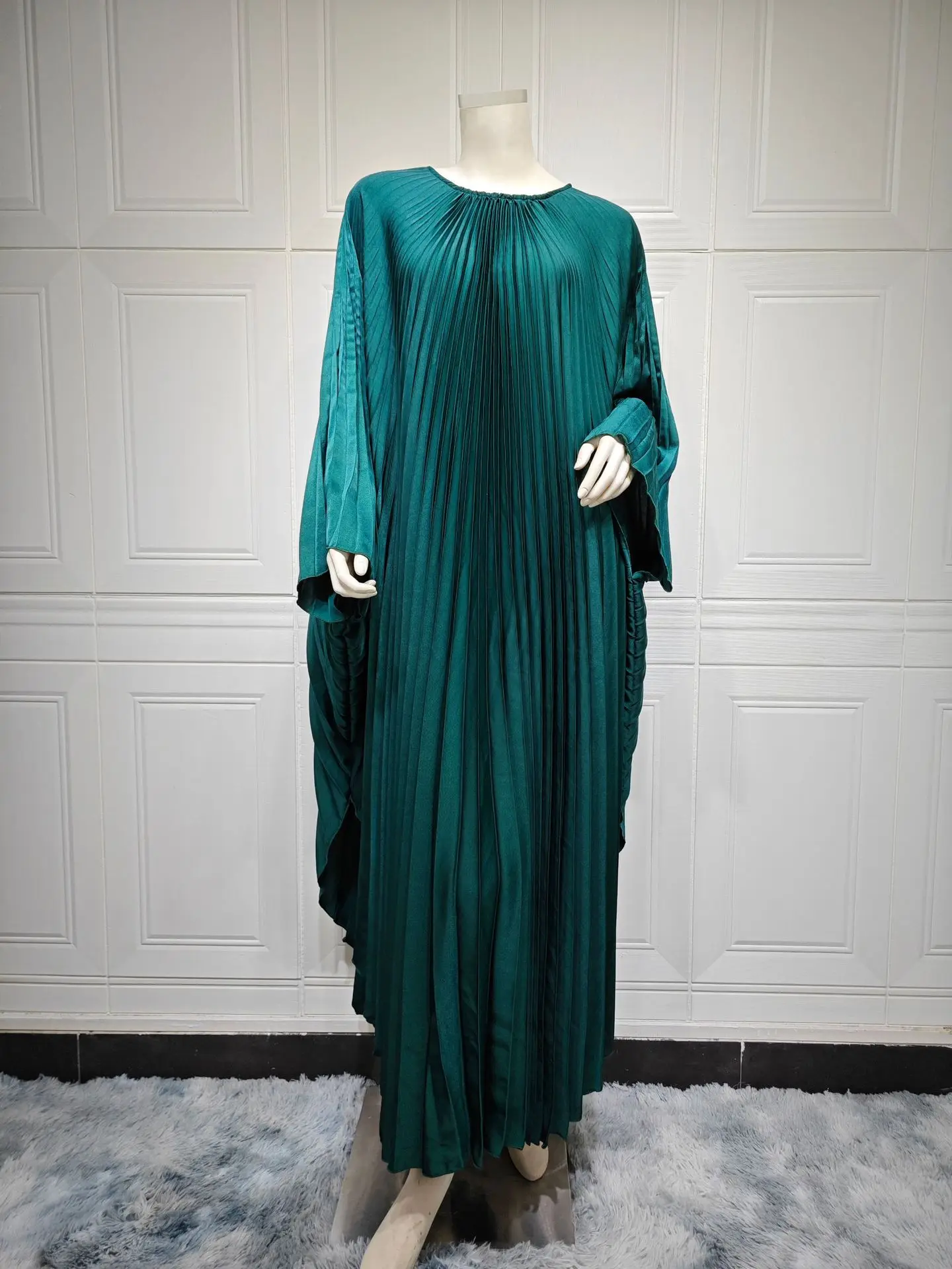 

Eid Ramadan Muslim Fashion Women Pleated Modest Dress Dubai Abaya Turkey Kaftan Islamic Jalabiya Saudi Arabic Robe Djellaba Gown