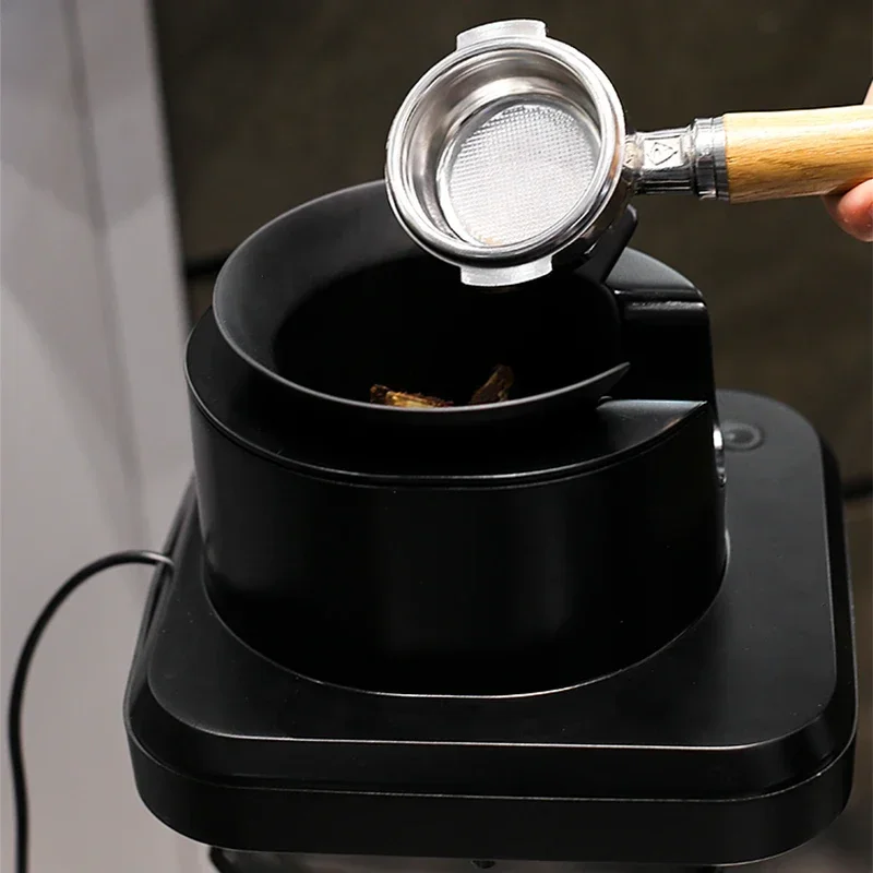 

220V Electric Automatic Cleaner for Espresso Machine Handle Coffee Grounds Cleaning Machine with Brush Spin Cleaner Coffee