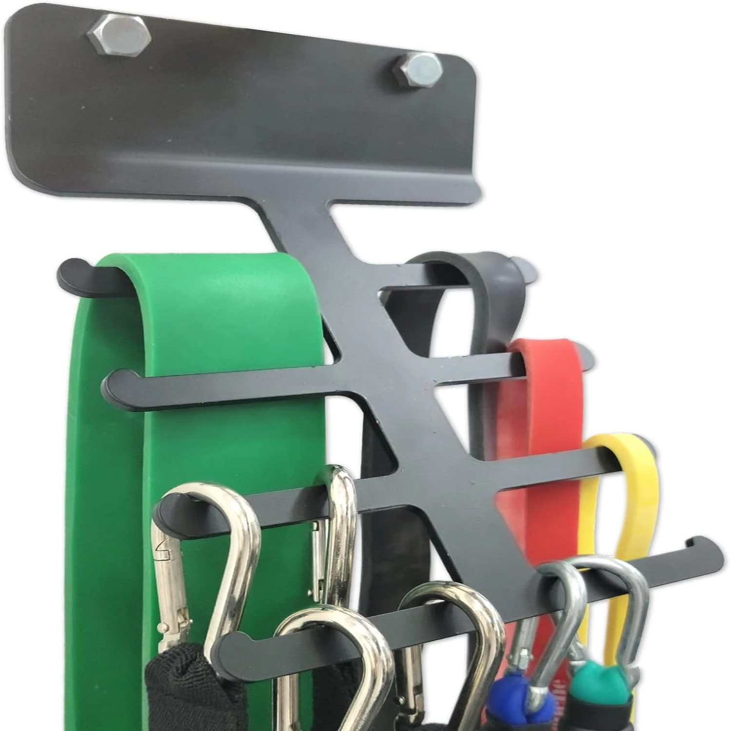 

Durable Resistance Band Storage Rack, Space-Saving Wall Mount Resistance Band Storage Hanger, Adjustable Gym Equipment Organizer