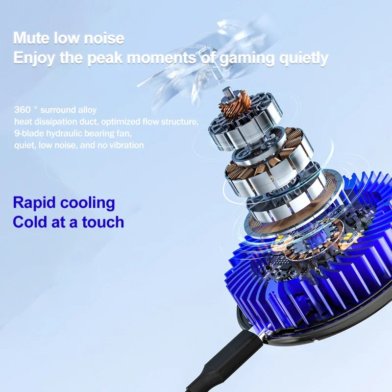 NEW JS80/JS81 Mobile Phone Cooler Magnetic/Back-clip 2 IN 1 Semiconductor Cooling Fan Radiator for IPhone Android Cool Heat Sink