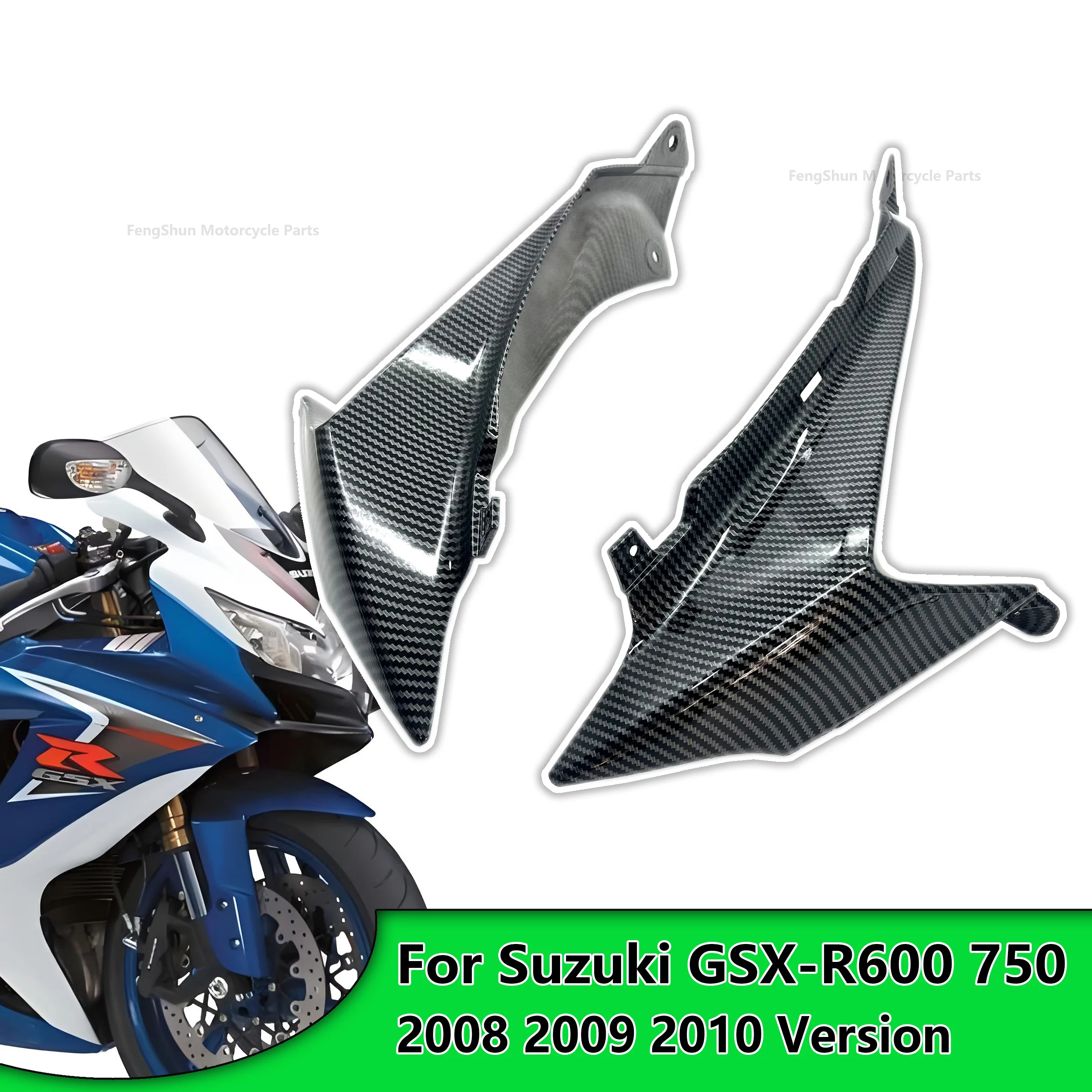 Cubierta de tubo de ventilación frontal para motocicleta, carenado para Suzuki GSX-R600 GSXR600 GSX R750 GSX-R750 GSX R600 750 K8 2008 2009 2010