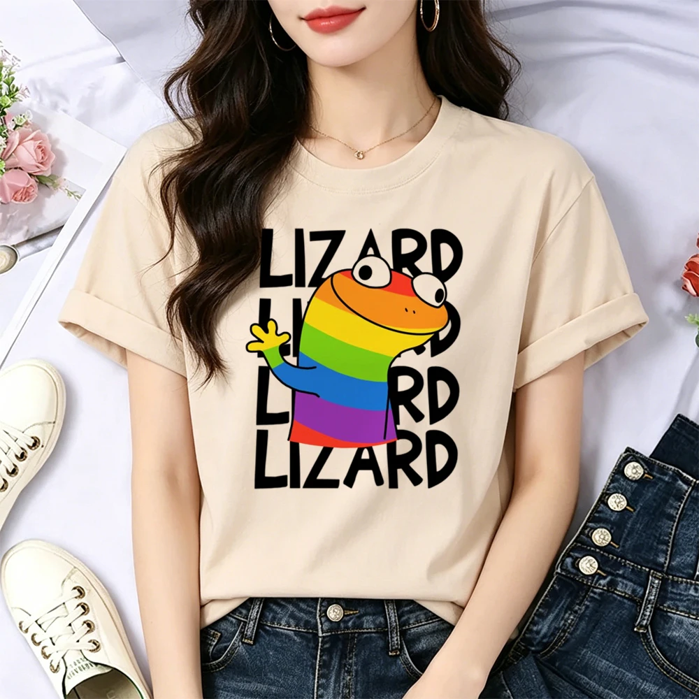 Lizard shoujo korean fashion gothic alternative  streetwear meme t shirt japan streetwear cheap Psychedelic clearance sales