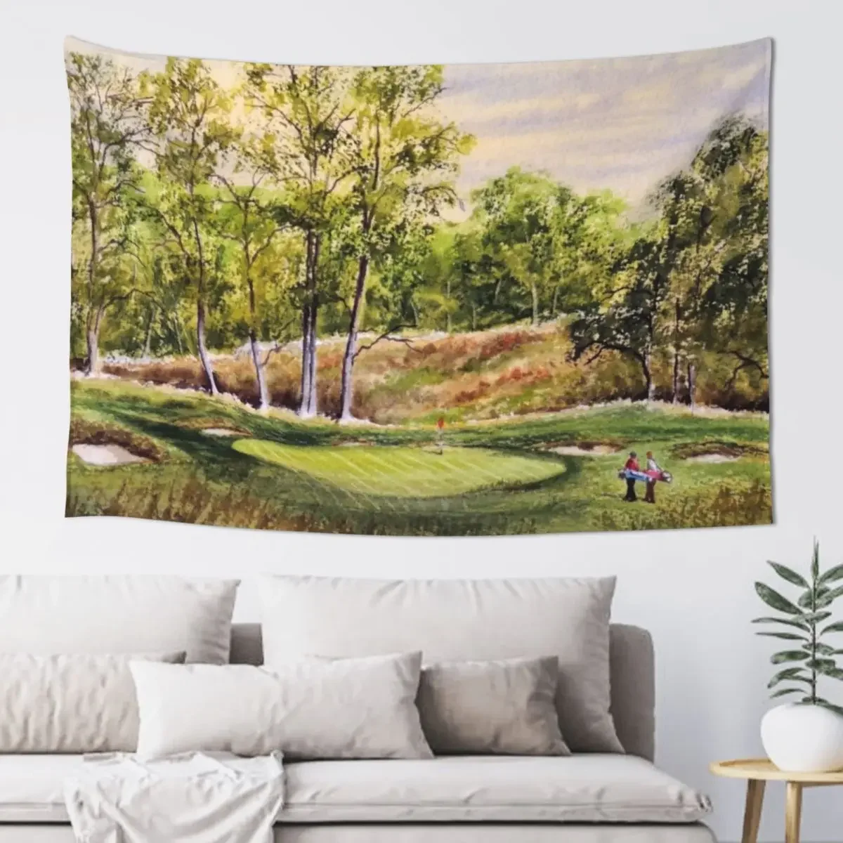 Merion Golf Course 17th Green Tapestry Aesthetic Decoration Home Decorations Aesthetic Decoration Aesthetic Tapestry