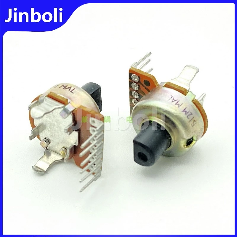 1PCS B50K D50K R12 Type CD Player Speaker Radio DVD Amplifier Volume Potentiometer Single Row 6 Pins