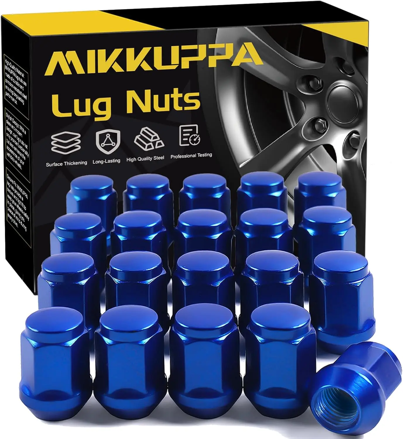 MIKKUPPA M12x1.5 Lug Nuts - Replacement for 2006-2019 Ford Fusion, 2000-2019 Ford Focus, 2001-2019 Ford Escape Aftermarket Wheel