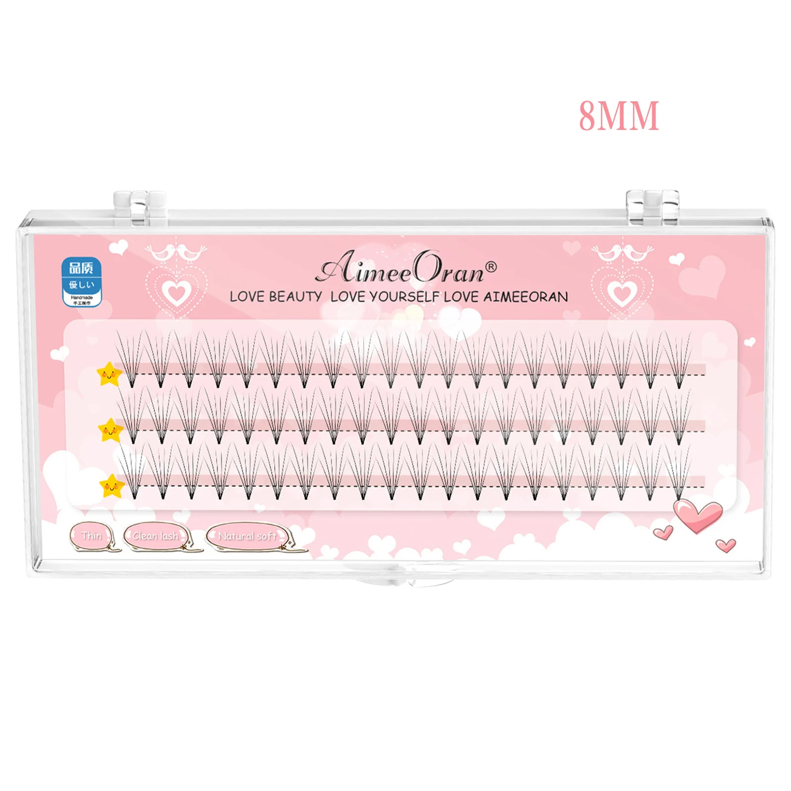 Grafting False Eyelashes Pack Not Scattering 3D Effect Wearable Eyelashes for Women Girls Makeup DIY