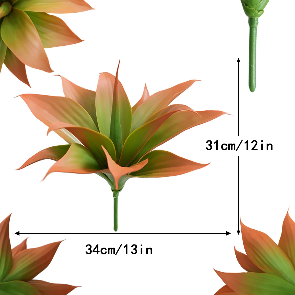 Large Artificial Agave Plants UV Resistant Fake Agave for Fall Decor Autumn Decor Tropical Plant Succulents Greenery - view 6