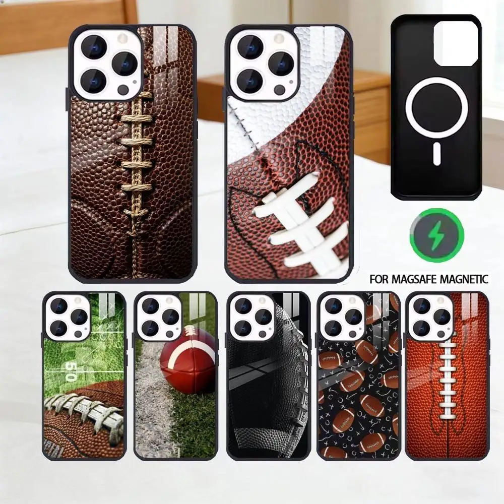 

American Football Phone Case For iPhone 17,16,15,14,13,12,Plus,Pro,Max For Magsafe Magnetic Wireless Charge