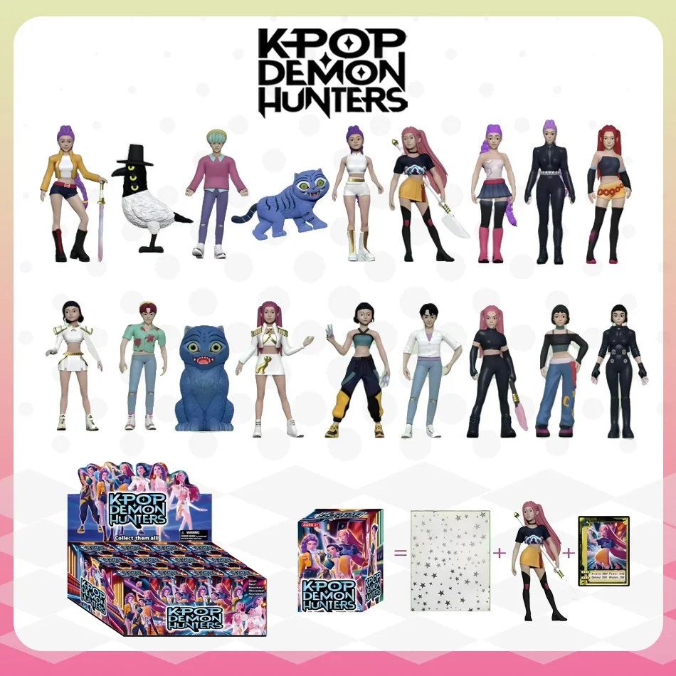 18-Pack Blind Box Anime Demon Hunters Meisjes Actiefiguren Rumi Mira Zoe Figuras De PVC Collectible Toys 5.3-11.5cm