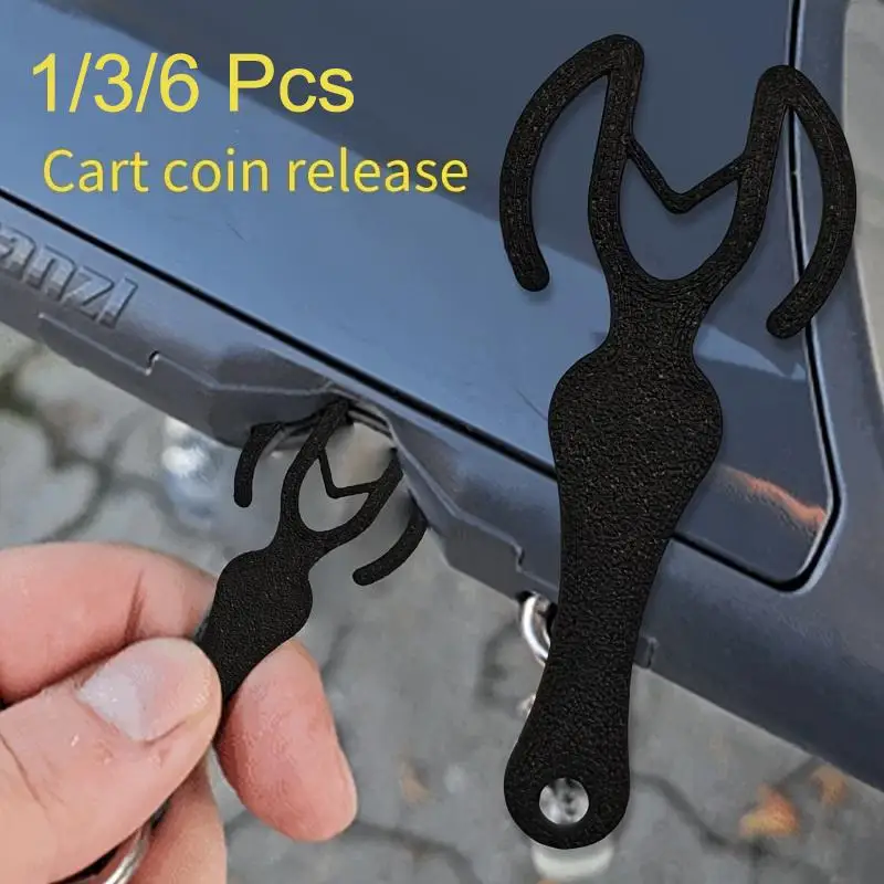 1/3/6 Stück Einkaufswagen-Token-Schlüsselanhänger, Werkzeug zum Entsperren von Supermarkttrolleys, Tragbares Wiederverwendbares Entriegelungsgerät mit Token – Detail 3
