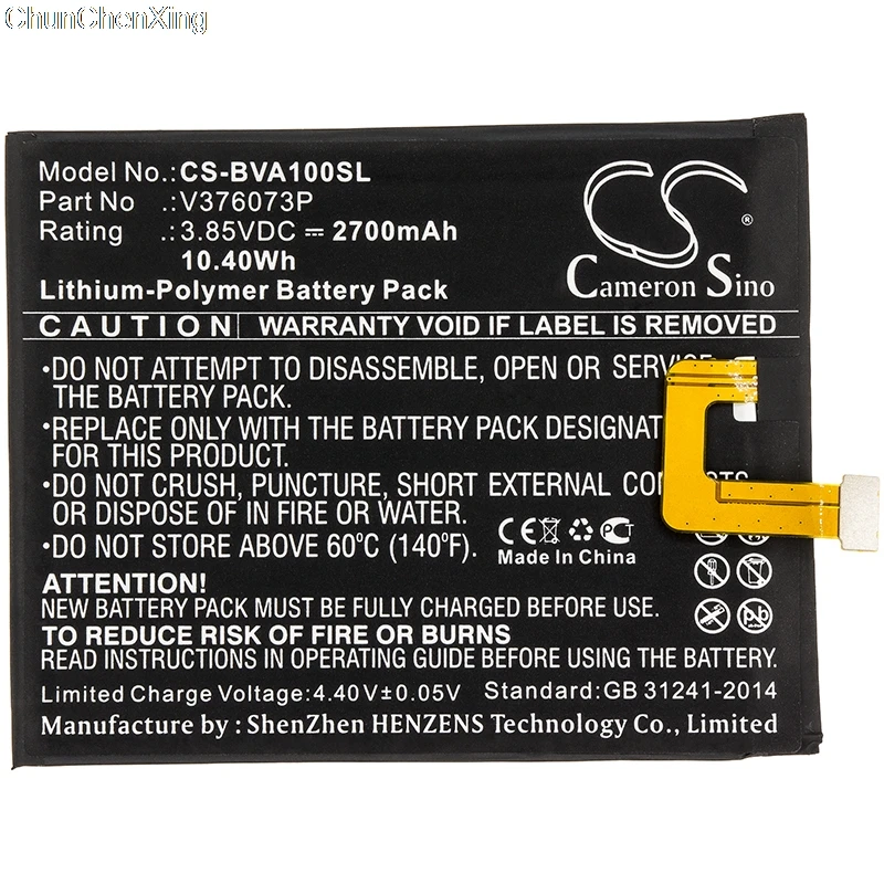 2700mAh Battery V376073P for Blackview  A10