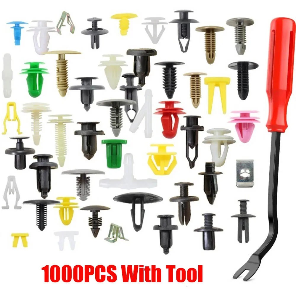 1000Pcs Mixed Car Buckle Car Bumper Door Panel Fixed Clip Universal Car Clip Mixed Car Bumper Fender tive Door Panel Prot