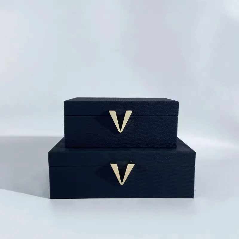 

Современная роскошная кожаная шкатулка для драгоценностей, домашняя настольная декоративная коробка-органайзер для колец, серег, ожерелий