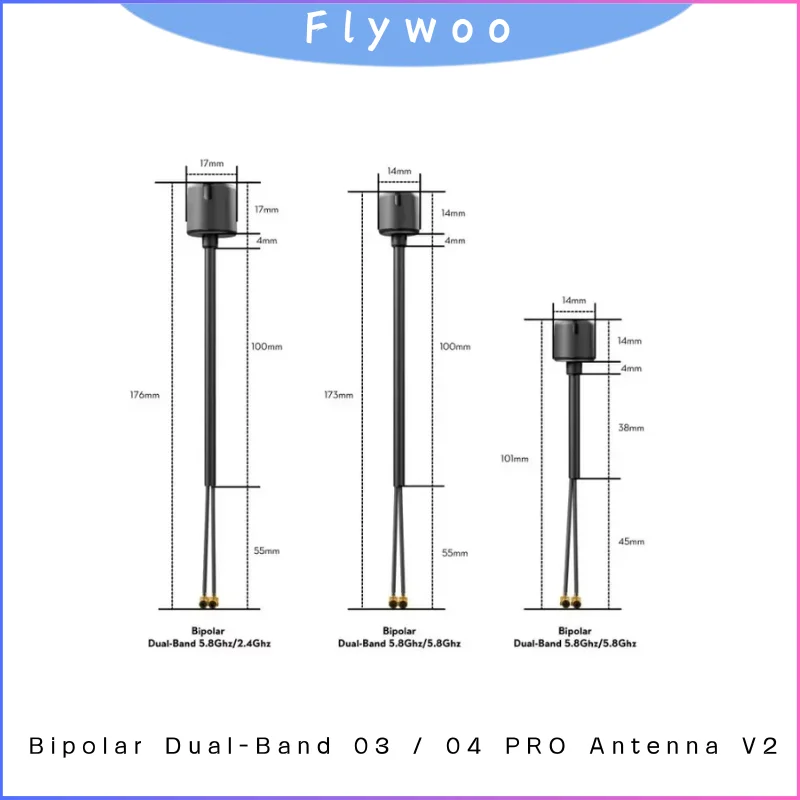 

DJI O3 O4 Air Unit Antenna 5.8G 2.4G Dual Band RHCP for FPV Drone Racing Compatible with Flywoo DIY Upgrade Parts