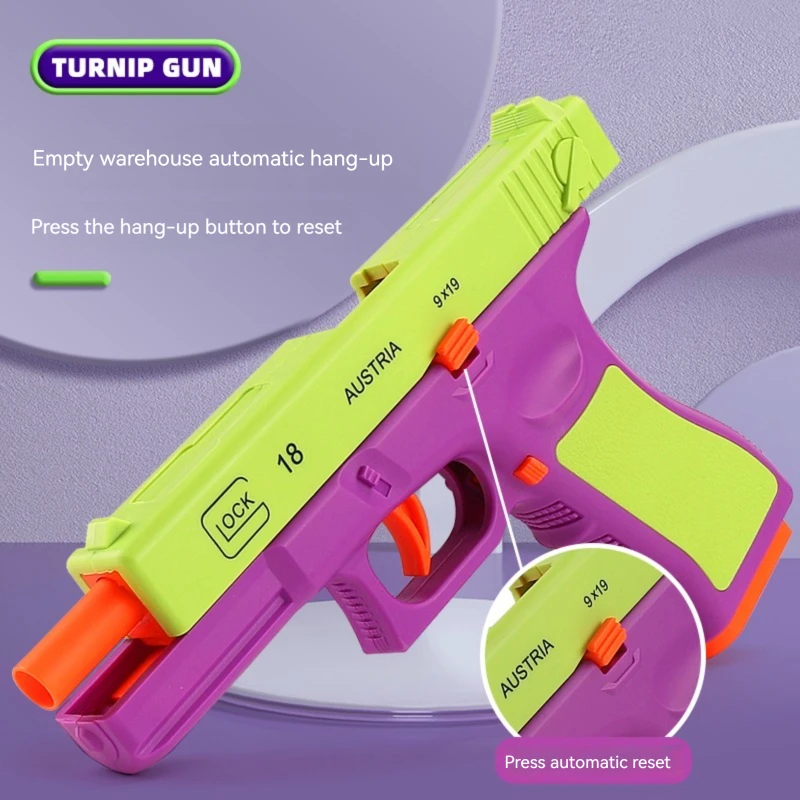 M1911 Toy Gun Shell Ejected Soft Bullet Pistol Manual with Bullets Multi Color Desert Eagle Blaster for Adults Kids Boys