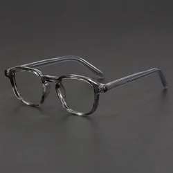 Retro Simple Rivet Design Acetate Fiber Insert Core Round Eyeframe Men Women Optical Prescription Customized Presbyopia Glasses