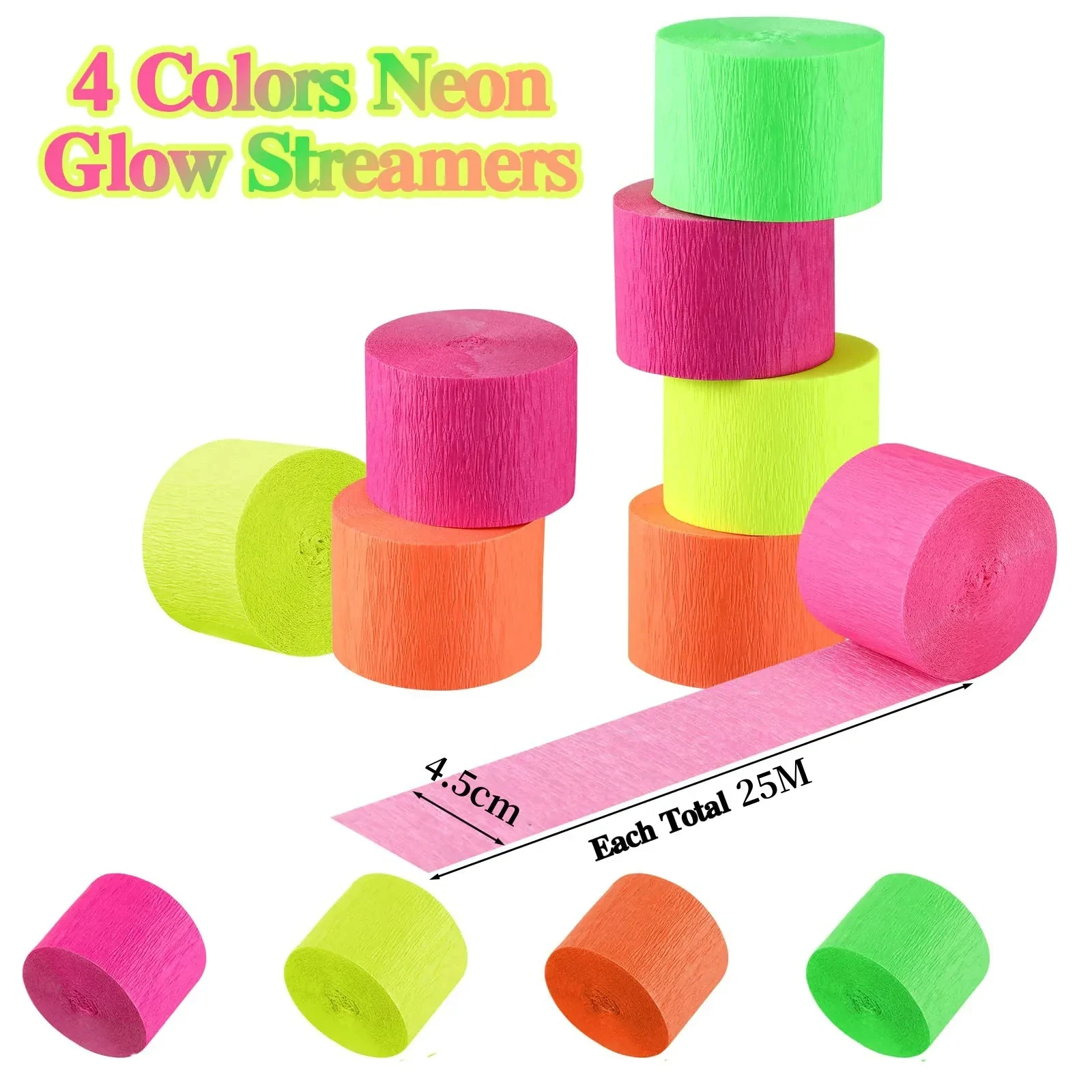 25M 4.5Cm Uv Glow Tape Neon Party Stickters Glow Party Benodigdheden Decoraties Voor Bruiloft Verjaardag Fiesta Party