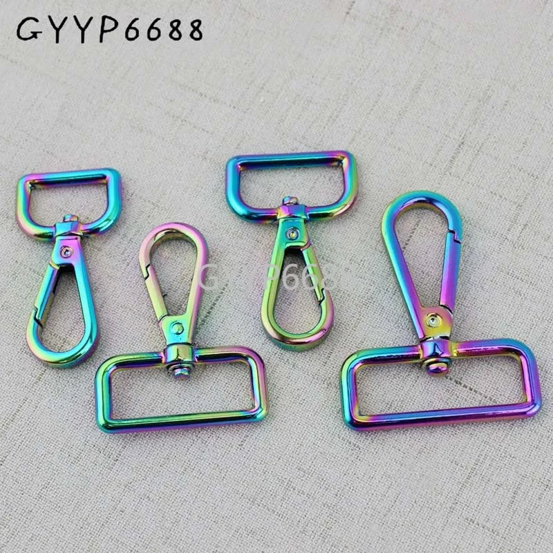 

10-30-100pcs 13mm 19mm 25mm 32mm 38mm Rainbow classical snap hook metal swivel clasp lobster claws swivel clips